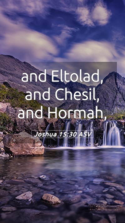 Picture 05 - Joshua 15:30 ASV Mobile Phone Wallpaper - and Eltolad, and Chesil, and - Mobile Bible Verse Wallpaper