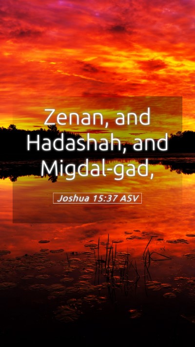 Picture 05 - Joshua 15:37 ASV Mobile Phone Wallpaper - Zenan, and Hadashah, and - Mobile Bible Verse Wallpaper