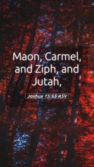 Picture 05 - Joshua 15:55 ASV Mobile Phone Wallpaper - Maon, Carmel, and Ziph, and - Mobile Bible Verse Wallpaper