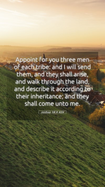 Picture 05 - Joshua 18:4 ASV Mobile Phone Wallpaper - Appoint for you three men of each tribe: and I - Mobile Bible Verse Wallpaper