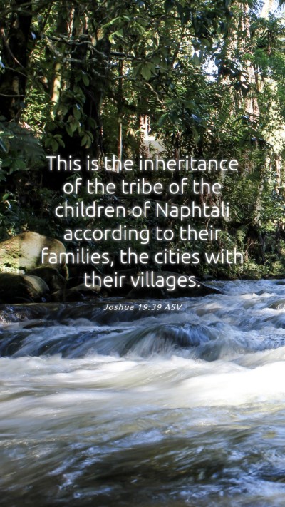 Picture 05 - Joshua 19:39 ASV Mobile Phone Wallpaper - This is the inheritance of the tribe of the - Mobile Bible Verse Wallpaper