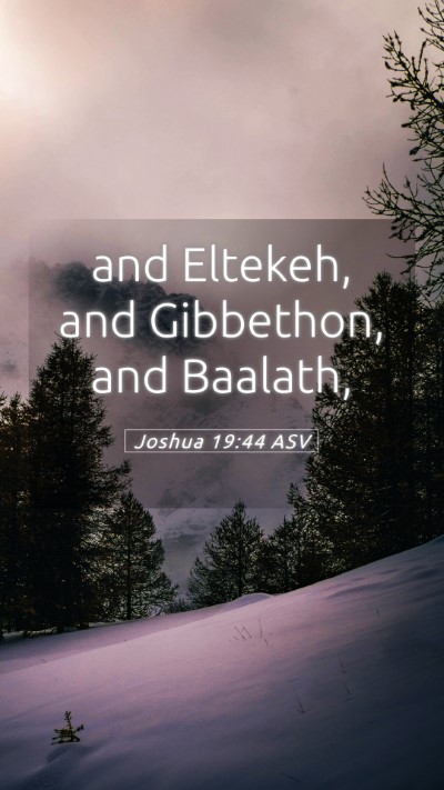 Picture 05 - Joshua 19:44 ASV Mobile Phone Wallpaper - and Eltekeh, and Gibbethon, and - Mobile Bible Verse Wallpaper