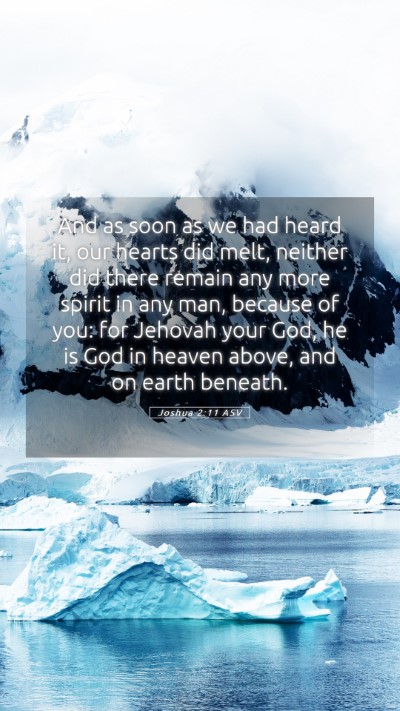 Picture 05 - Joshua 2:11 ASV Mobile Phone Wallpaper - And as soon as we had heard it, our hearts did - Mobile Bible Verse Wallpaper