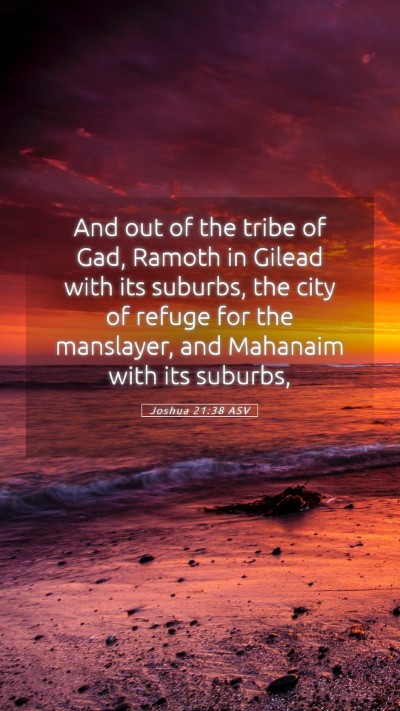 Picture 05 - Joshua 21:38 ASV Mobile Phone Wallpaper - And out of the tribe of Gad, Ramoth in Gilead - Mobile Bible Verse Wallpaper