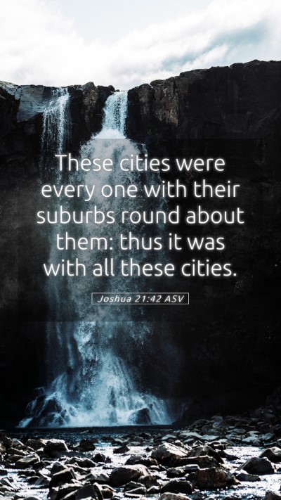 Picture 05 - Joshua 21:42 ASV Mobile Phone Wallpaper - These cities were every one with their suburbs - Mobile Bible Verse Wallpaper