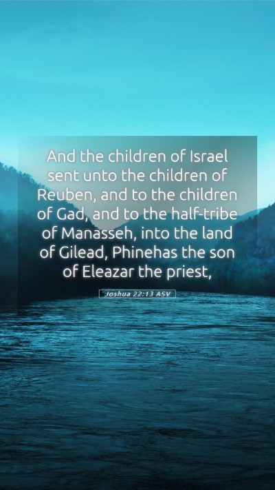 Picture 05 - Joshua 22:13 ASV Mobile Phone Wallpaper - And the children of Israel sent unto the children - Mobile Bible Verse Wallpaper