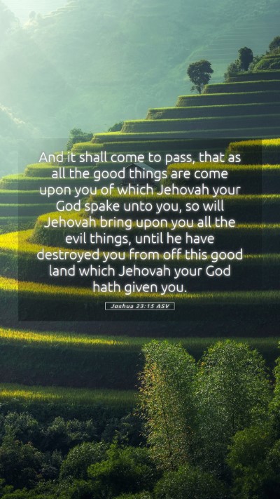 Picture 05 - Joshua 23:15 ASV Mobile Phone Wallpaper - And it shall come to pass, that as all the good - Mobile Bible Verse Wallpaper