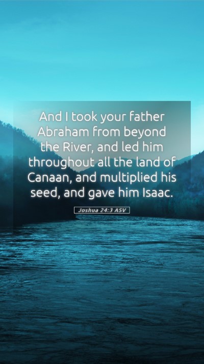 Picture 05 - Joshua 24:3 ASV Mobile Phone Wallpaper - And I took your father Abraham from beyond the - Mobile Bible Verse Wallpaper