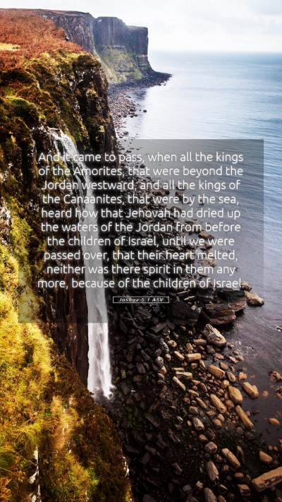 Picture 05 - Joshua 5:1 ASV Mobile Phone Wallpaper - And it came to pass, when all the kings of the - Mobile Bible Verse Wallpaper