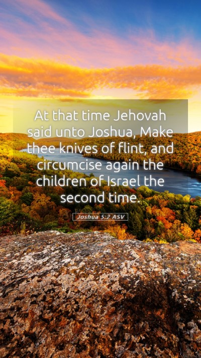 Picture 05 - Joshua 5:2 ASV Mobile Phone Wallpaper - At that time Jehovah said unto Joshua, Make thee - Mobile Bible Verse Wallpaper