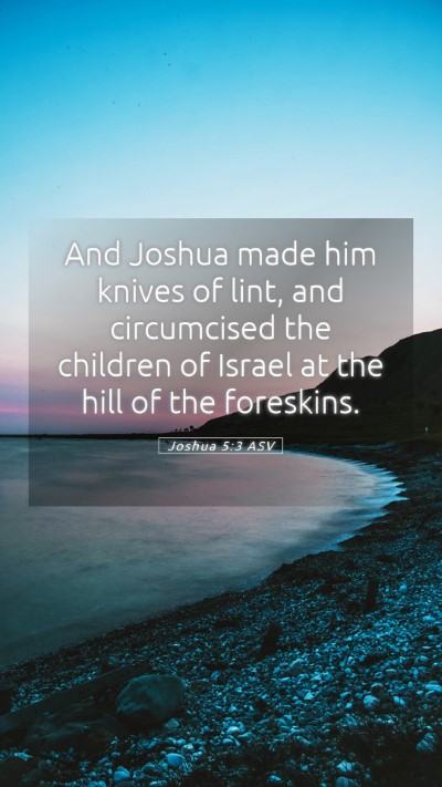 Picture 05 - Joshua 5:3 ASV Mobile Phone Wallpaper - And Joshua made him knives of lint, and - Mobile Bible Verse Wallpaper