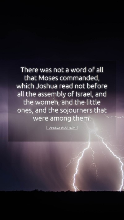 Picture 05 - Joshua 8:35 ASV Mobile Phone Wallpaper - There was not a word of all that Moses commanded, - Mobile Bible Verse Wallpaper