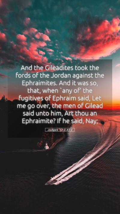 Picture 05 - Judges 12:5 ASV Mobile Phone Wallpaper - And the Gileadites took the fords of the Jordan - Mobile Bible Verse Wallpaper