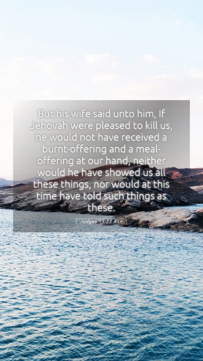 Picture 05 - Judges 13:23 ASV Mobile Phone Wallpaper - But his wife said unto him, If Jehovah were - Mobile Bible Verse Wallpaper