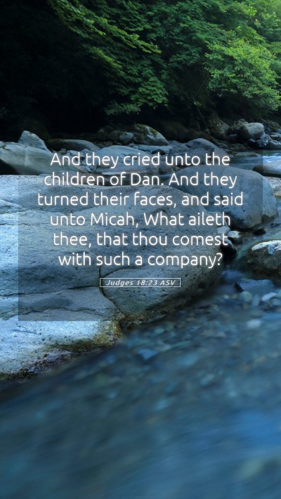 Picture 05 - Judges 18:23 ASV Mobile Phone Wallpaper - And they cried unto the children of Dan. And they - Mobile Bible Verse Wallpaper