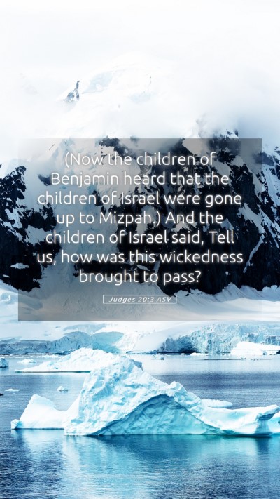 Picture 05 - Judges 20:3 ASV Mobile Phone Wallpaper - (Now the children of Benjamin heard that the - Mobile Bible Verse Wallpaper