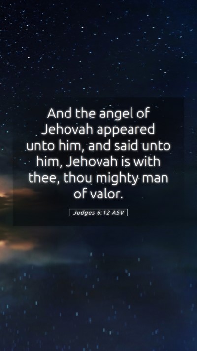 Picture 05 - Judges 6:12 ASV Mobile Phone Wallpaper - And the angel of Jehovah appeared unto him, and - Mobile Bible Verse Wallpaper