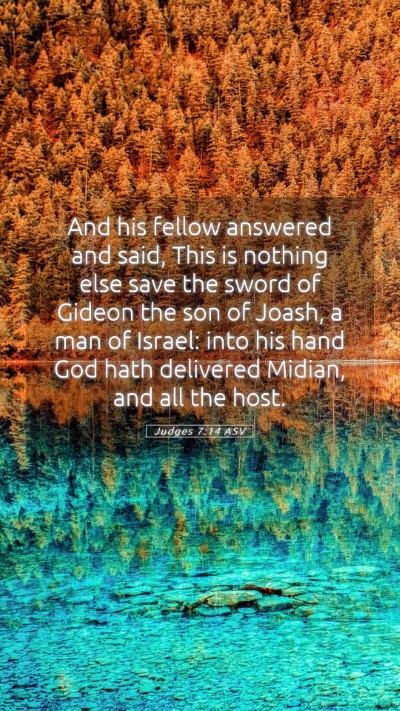 Picture 05 - Judges 7:14 ASV Mobile Phone Wallpaper - And his fellow answered and said, This is nothing - Mobile Bible Verse Wallpaper