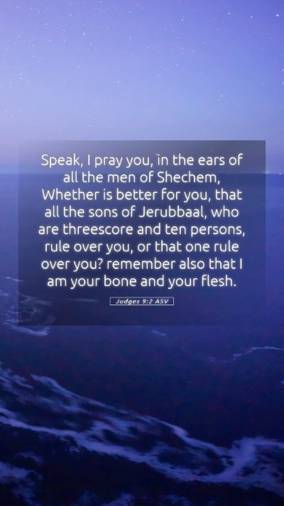 Picture 05 - Judges 9:2 ASV Mobile Phone Wallpaper - Speak, I pray you, in the ears of all the men of - Mobile Bible Verse Wallpaper
