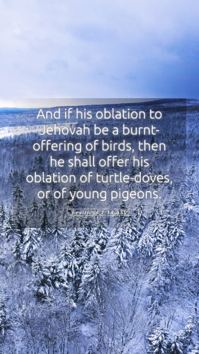 Picture 05 - Leviticus 1:14 ASV Mobile Phone Wallpaper - And if his oblation to Jehovah be a - Mobile Bible Verse Wallpaper
