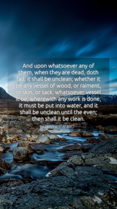 Picture 05 - Leviticus 11:32 ASV Mobile Phone Wallpaper - And upon whatsoever any of them, when they are - Mobile Bible Verse Wallpaper