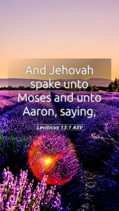 Picture 05 - Leviticus 13:1 ASV Mobile Phone Wallpaper - And Jehovah spake unto Moses and unto Aaron, - Mobile Bible Verse Wallpaper