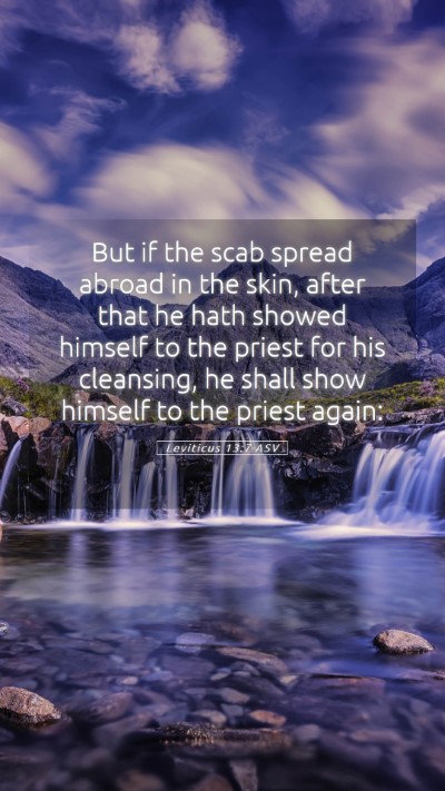 Picture 05 - Leviticus 13:7 ASV Mobile Phone Wallpaper - But if the scab spread abroad in the skin, after - Mobile Bible Verse Wallpaper