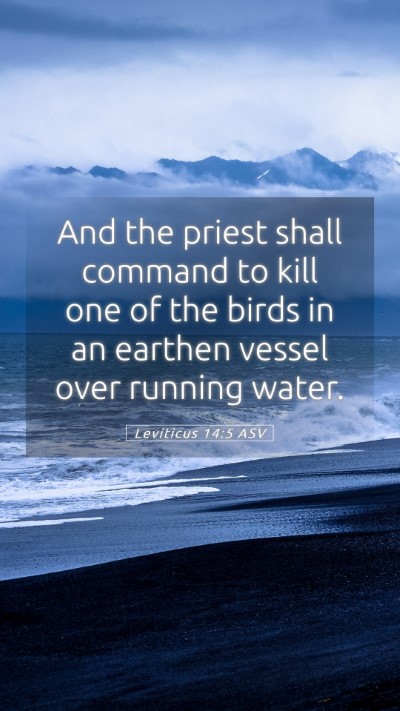 Picture 05 - Leviticus 14:5 ASV Mobile Phone Wallpaper - And the priest shall command to kill one of the - Mobile Bible Verse Wallpaper