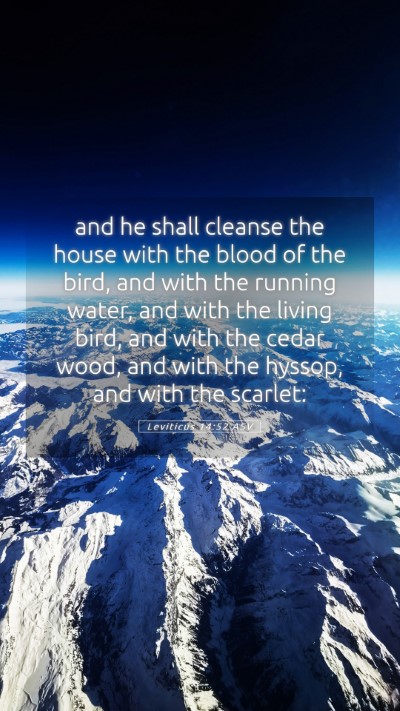 Picture 05 - Leviticus 14:52 ASV Mobile Phone Wallpaper - and he shall cleanse the house with the blood of - Mobile Bible Verse Wallpaper