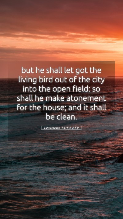 Picture 05 - Leviticus 14:53 ASV Mobile Phone Wallpaper - but he shall let got the living bird out of the - Mobile Bible Verse Wallpaper