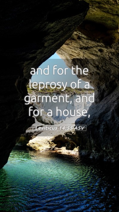 Picture 05 - Leviticus 14:55 ASV Mobile Phone Wallpaper - and for the leprosy of a garment, and for a - Mobile Bible Verse Wallpaper