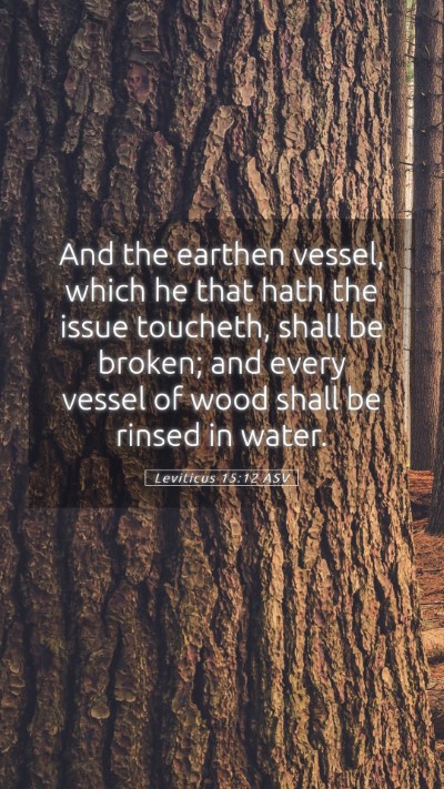 Picture 05 - Leviticus 15:12 ASV Mobile Phone Wallpaper - And the earthen vessel, which he that hath the - Mobile Bible Verse Wallpaper