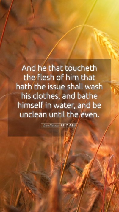 Picture 05 - Leviticus 15:7 ASV Mobile Phone Wallpaper - And he that toucheth the flesh of him that hath - Mobile Bible Verse Wallpaper