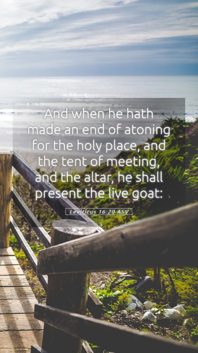 Picture 05 - Leviticus 16:20 ASV Mobile Phone Wallpaper - And when he hath made an end of atoning for the - Mobile Bible Verse Wallpaper
