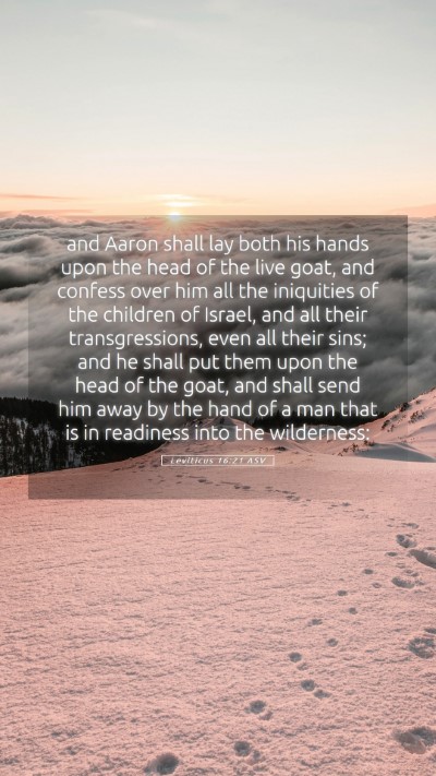 Picture 05 - Leviticus 16:21 ASV Mobile Phone Wallpaper - and Aaron shall lay both his hands upon the head - Mobile Bible Verse Wallpaper