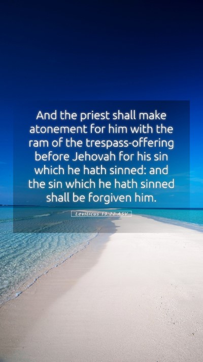 Picture 05 - Leviticus 19:22 ASV Mobile Phone Wallpaper - And the priest shall make atonement for him with - Mobile Bible Verse Wallpaper