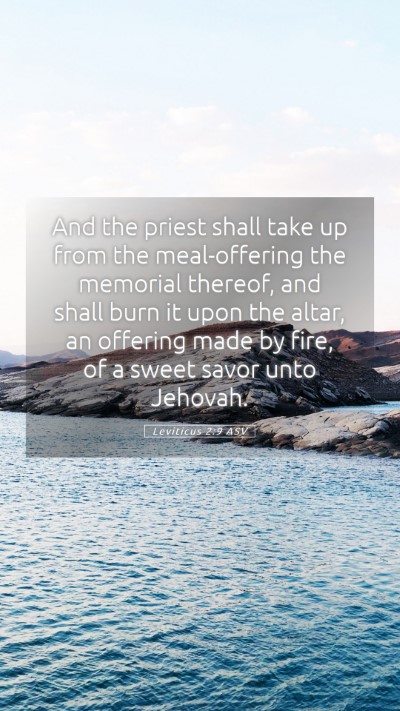 Picture 05 - Leviticus 2:9 ASV Mobile Phone Wallpaper - And the priest shall take up from the - Mobile Bible Verse Wallpaper