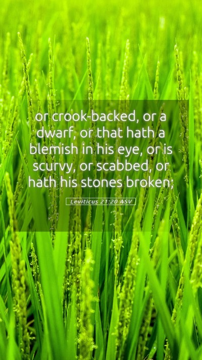 Picture 05 - Leviticus 21:20 ASV Mobile Phone Wallpaper - or crook-backed, or a dwarf, or that hath a - Mobile Bible Verse Wallpaper