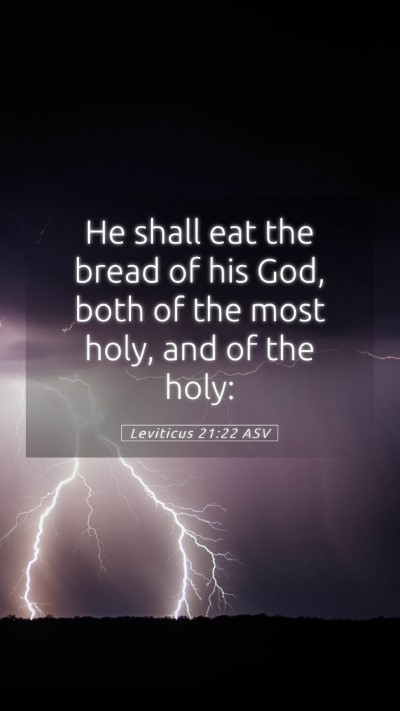 Picture 05 - Leviticus 21:22 ASV Mobile Phone Wallpaper - He shall eat the bread of his God, both of the - Mobile Bible Verse Wallpaper