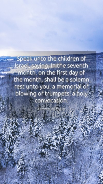 Picture 05 - Leviticus 23:24 ASV Mobile Phone Wallpaper - Speak unto the children of Israel, saying, In the - Mobile Bible Verse Wallpaper
