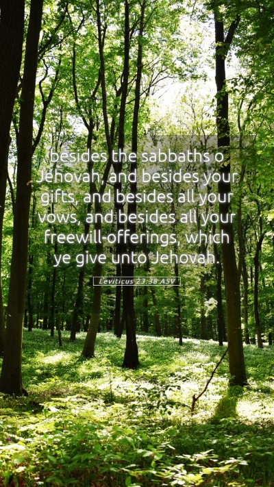Picture 05 - Leviticus 23:38 ASV Mobile Phone Wallpaper - besides the sabbaths o Jehovah, and besides your - Mobile Bible Verse Wallpaper