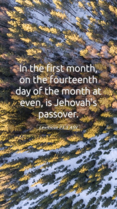 Picture 05 - Leviticus 23:5 ASV Mobile Phone Wallpaper - In the first month, on the fourteenth day of the - Mobile Bible Verse Wallpaper