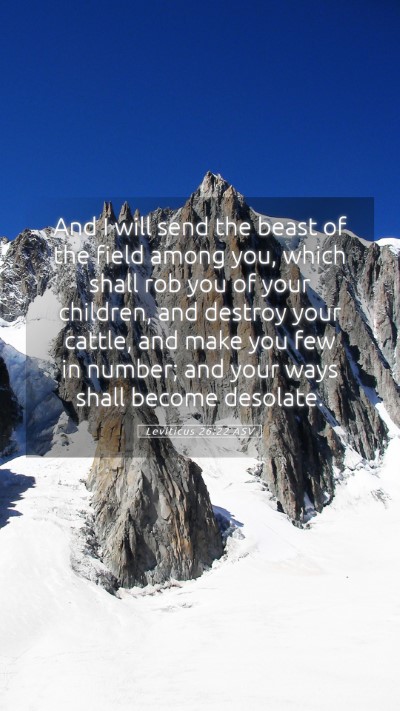Picture 05 - Leviticus 26:22 ASV Mobile Phone Wallpaper - And I will send the beast of the field among you, - Mobile Bible Verse Wallpaper