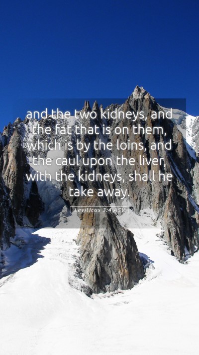 Picture 05 - Leviticus 3:4 ASV Mobile Phone Wallpaper - and the two kidneys, and the fat that is on them, - Mobile Bible Verse Wallpaper