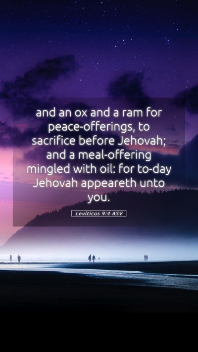 Picture 05 - Leviticus 9:4 ASV Mobile Phone Wallpaper - and an ox and a ram for peace-offerings, to - Mobile Bible Verse Wallpaper