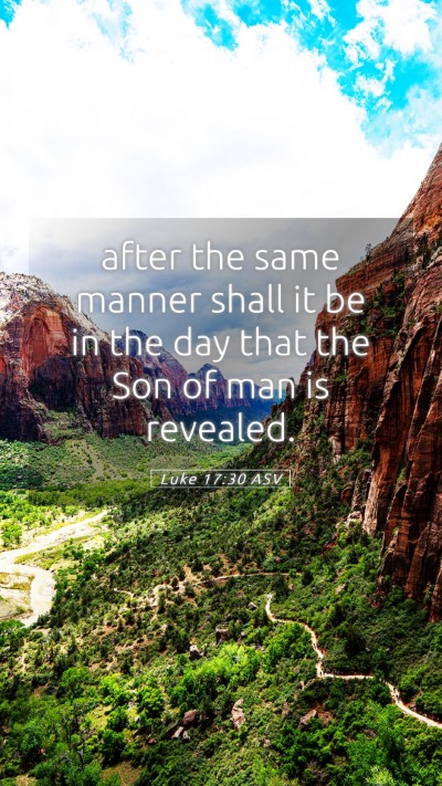 Picture 05 - Luke 17:30 ASV Mobile Phone Wallpaper - after the same manner shall it be in the day that - Mobile Bible Verse Wallpaper