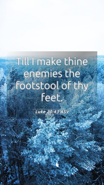 Picture 05 - Luke 20:43 ASV Mobile Phone Wallpaper - Till I make thine enemies the footstool of thy - Mobile Bible Verse Wallpaper