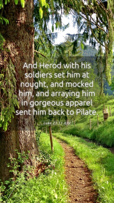 Picture 05 - Luke 23:11 ASV Mobile Phone Wallpaper - And Herod with his soldiers set him at nought, - Mobile Bible Verse Wallpaper