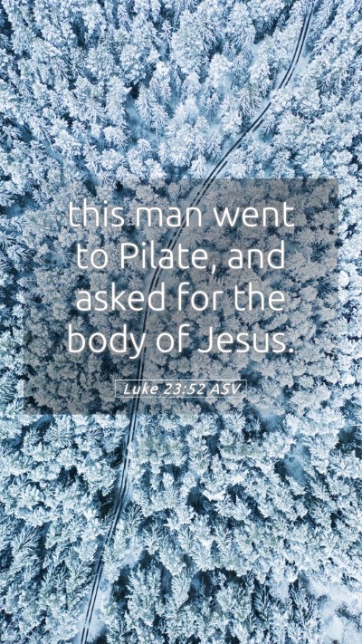 Picture 05 - Luke 23:52 ASV Mobile Phone Wallpaper - this man went to Pilate, and asked for the body - Mobile Bible Verse Wallpaper