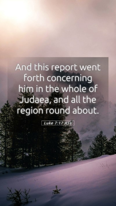 Picture 05 - Luke 7:17 ASV Mobile Phone Wallpaper - And this report went forth concerning him in the - Mobile Bible Verse Wallpaper